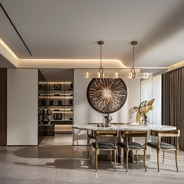 Interior Design And Construction - Sanhai estilo ligero diseño de interiores