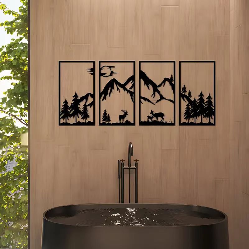 Interior Design Luxury House - nq-2025 Nuevo Arte Mural Metálico de