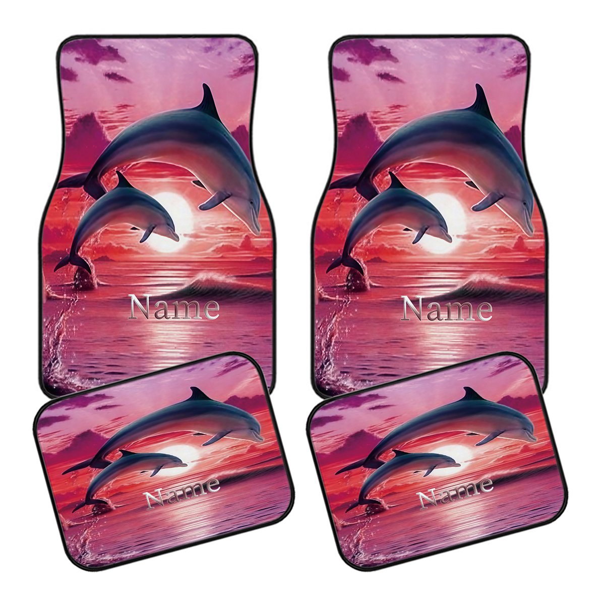 Interior Design Name - 4 alfombrillas personalizables para coche con