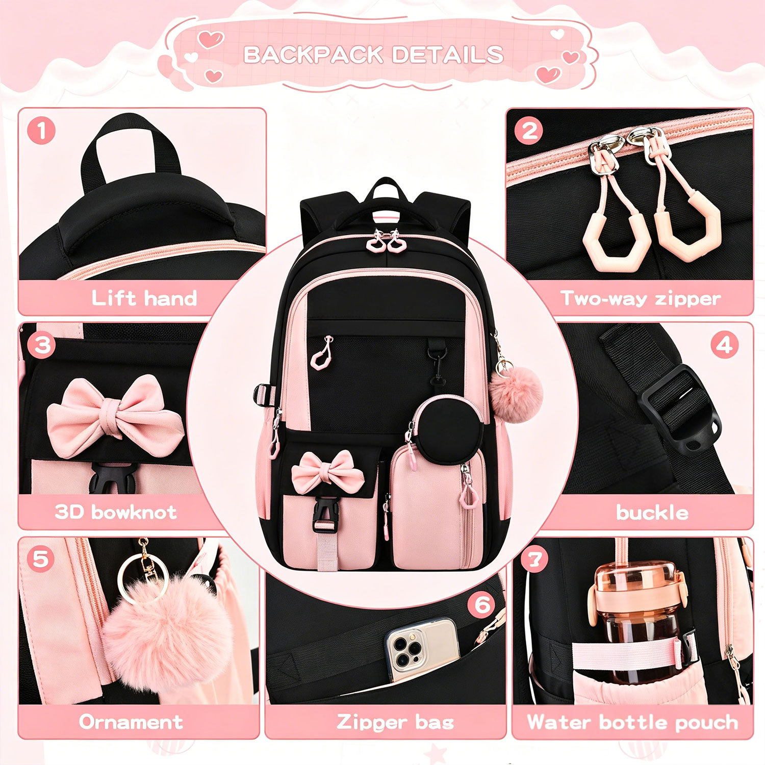 Conjunto de mochilas escolares - Interior Design Handbook reseña y precio