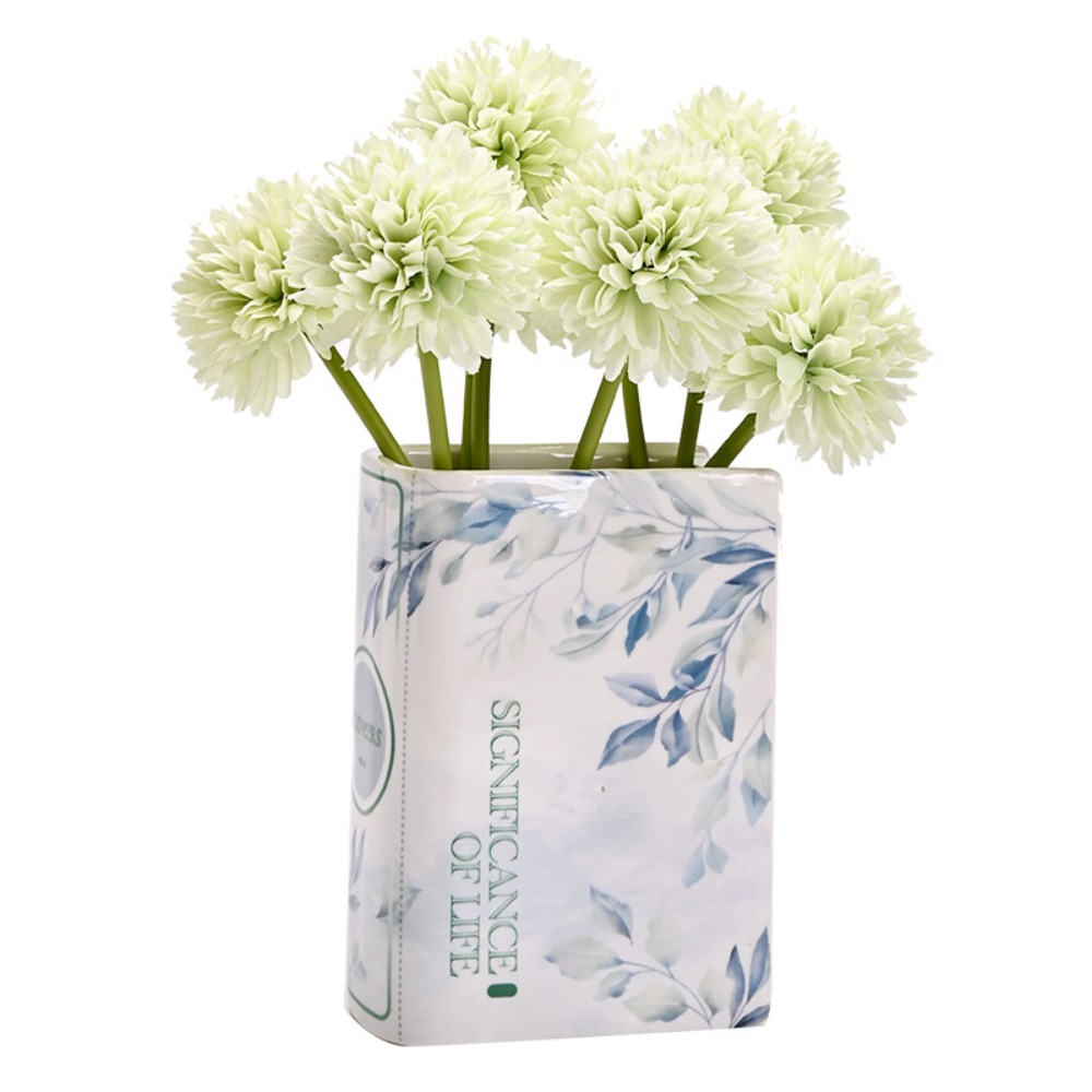 Florero de cerámica para libro - Interior Design Handbook reseña y precio
